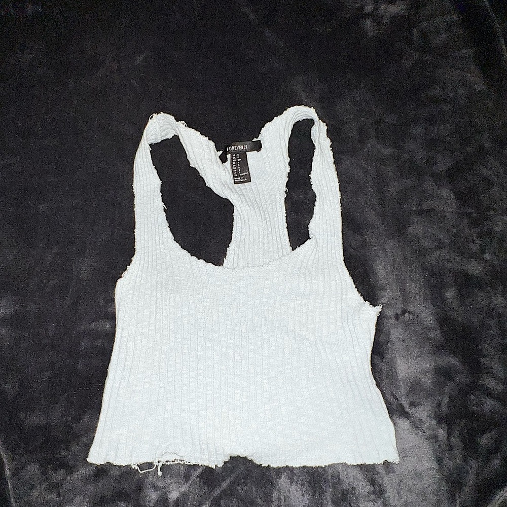 Light blue cropped Tank